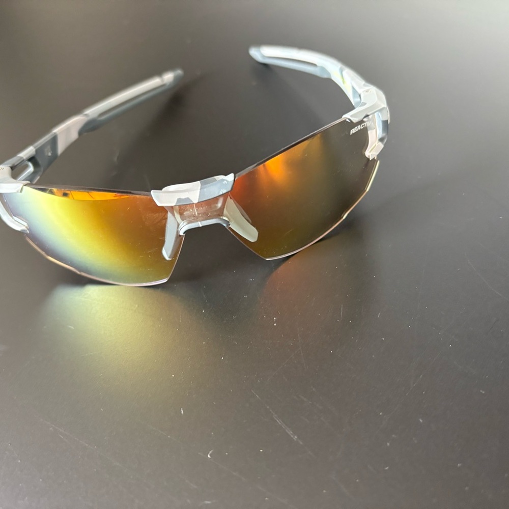 Kids Sport Sunglasses with Orange Reflective photochromic Lenses